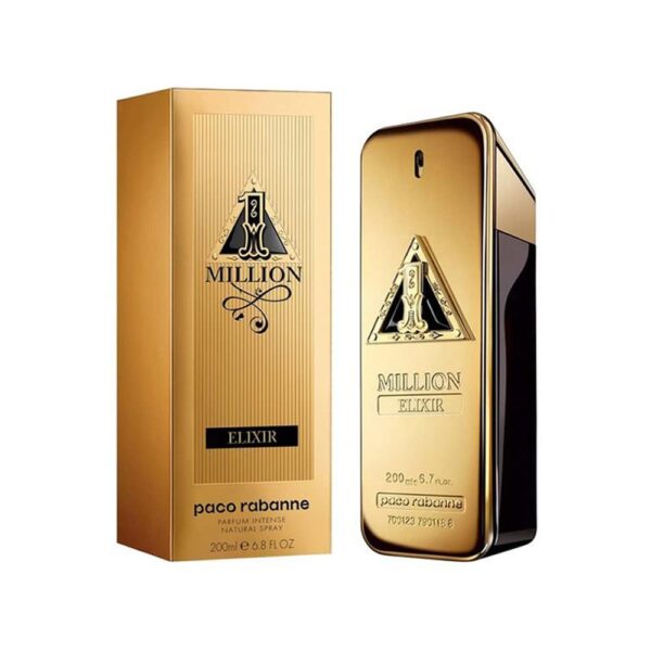 Paco Rabanne 1 Million Elixir Intense Parfum Spray for Men, 6.8 oz | Long-Lasting Cologne with Rose Damascena, Osmanthus, Tonka Bean & Van